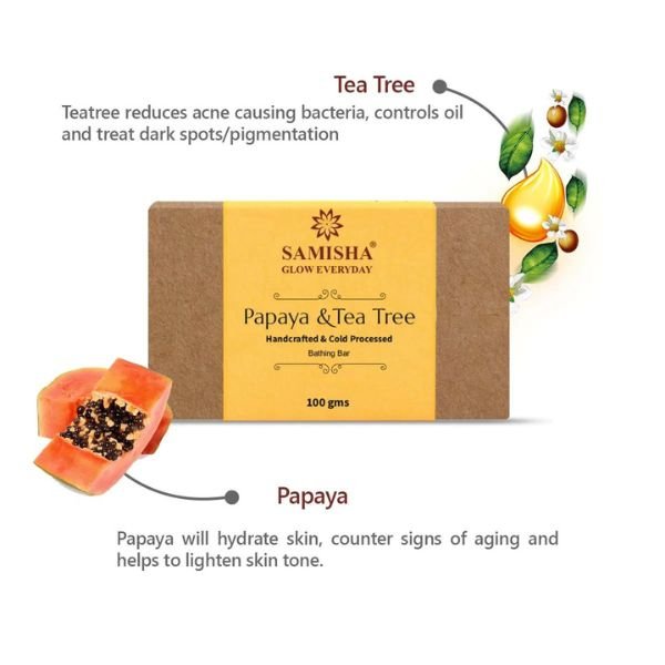 Papaya & Tea Tree Soap-ingredients-samisha organic
