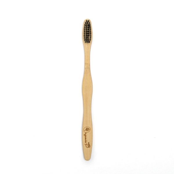 Bamboo charcol toothbrush -front1-Organic B