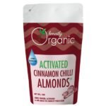 Activated Cinnamon Chilli Almonds (100% Natural & Fresh, Long Soaked & Air Dried to Crunchy Perfection) - 50g (Pack of 2)3-front-D alive