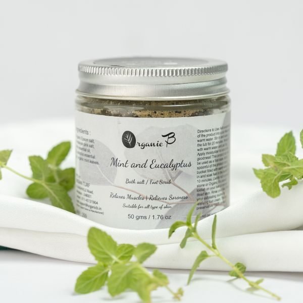 Mint & Eucalyptus Bath Salt3-back-Organic B