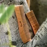 Wave Shaped Natural Neem Comb for Detangling-front1-Organic B