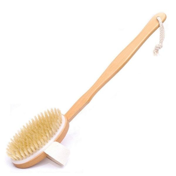 2-in-1Dry Skin Body Brush with 14 inch Removable Wood Handle2-1-Organic B’