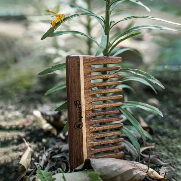 Pocket Size Rosewood Sheesham Wood Comb (Wide)5-2-Organic B