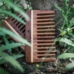 Pocket Size Rosewood Sheesham Wood Comb (Wide)5-front2-Organic B