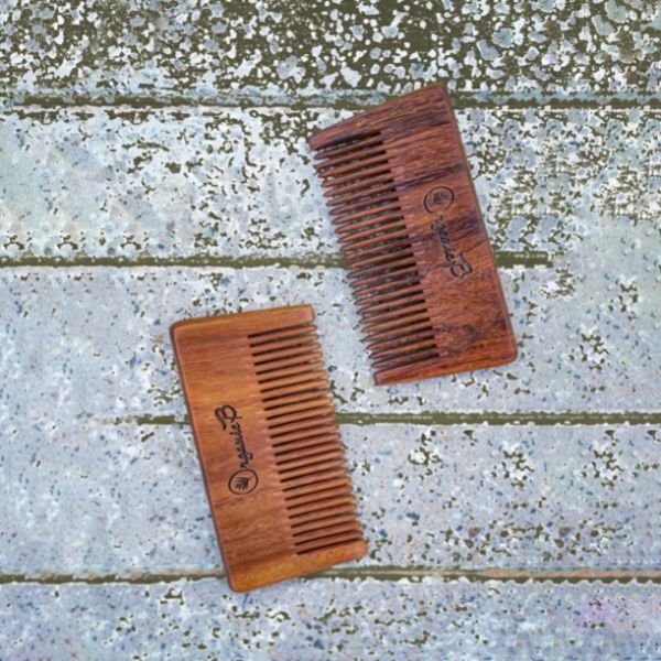 Pocket Size Rosewood Sheesham Wood Comb for Beard4-4- Organic B