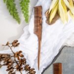 Premium Rosewood/Sheesham Wood Comb with Tail Handle-3- Organic B