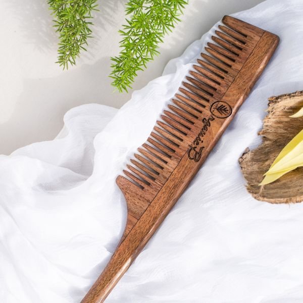 Premium Rosewood/Sheesham Wood Comb with Tail Handle-1- Organic B