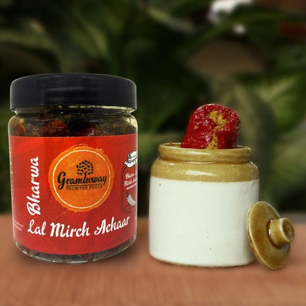 bharwa lal mirch pickle -front-Graminway