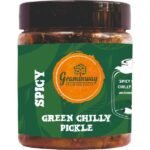 Spicy Green Chilly Pickle 200 gm-front-Graminway