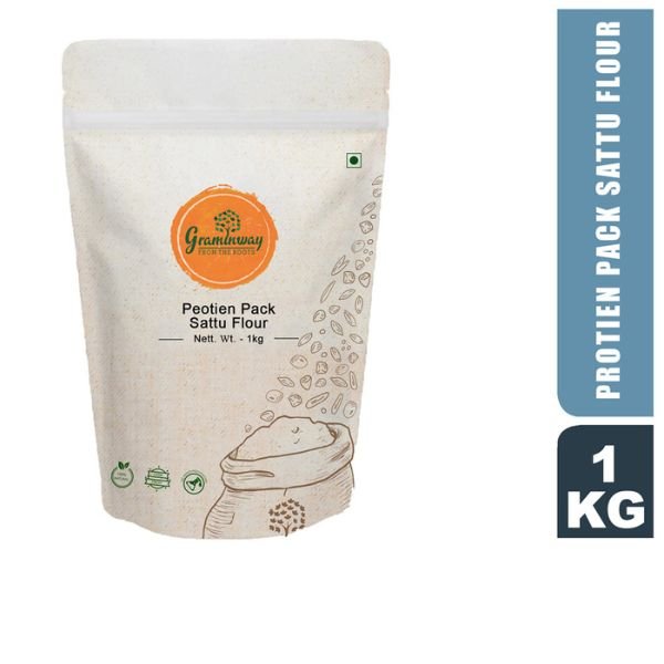 Protein Pack Sattu Flour 1 kg-front-Graminway