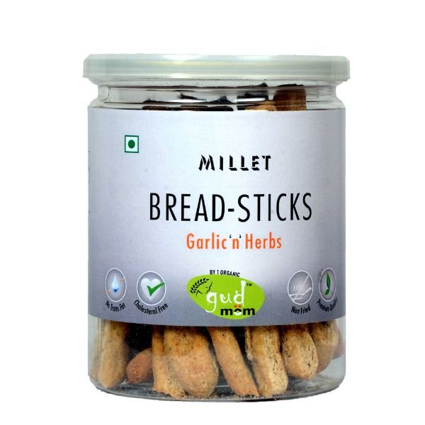 Millet Bread Sticks - Garlic 'n' Herbs-front-Gudmom