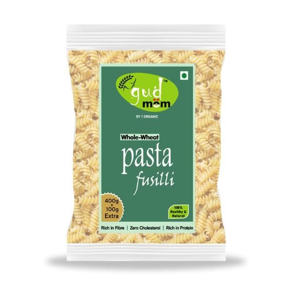 Whole Wheat Pasta Fusilli-front-Gudmom