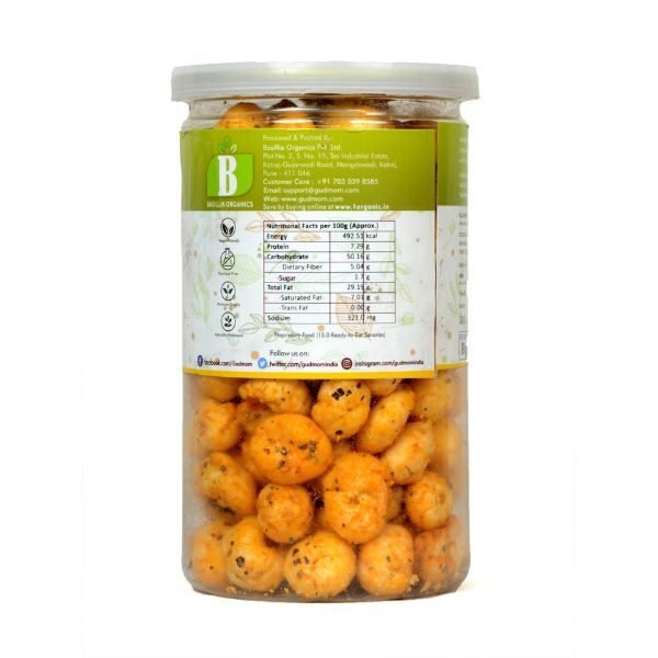 Gudmom Roasted Foxnuts (Makhana) - Cheese & Herbs 80 g1