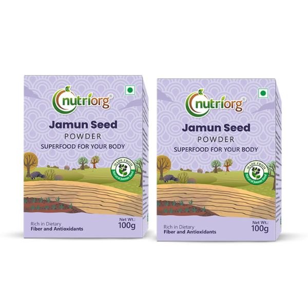 Nutriorg Jamun Seed Powder 100g ( Pack of 2)1