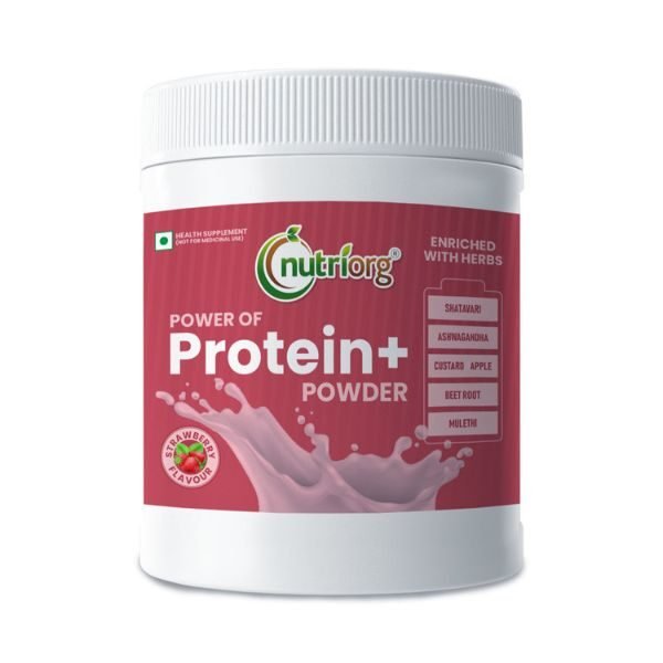Protein Plus Powder 400g (Strawberry Flavor)5-front-nutriorg