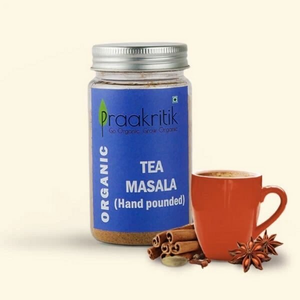 Natural Tea Masala 100 gm-front-Praakritik Organics