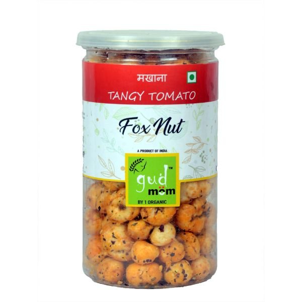 Roasted Foxnuts (Makhana) - Tomato 80 g3-Front-Gudmom