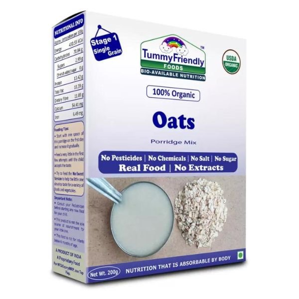 Organic-Oats-Porridge-Mix-front- Tummy Friendly Foods