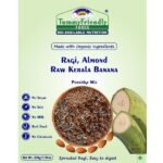 Organic Sprouted Ragi, Almond, Raw Kerala Banana Powder Porridge Mix3-front-Tummy Friendly Foods