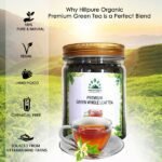 Premium Green Whole Leaf tea 150 gm front-Hillpure Organic