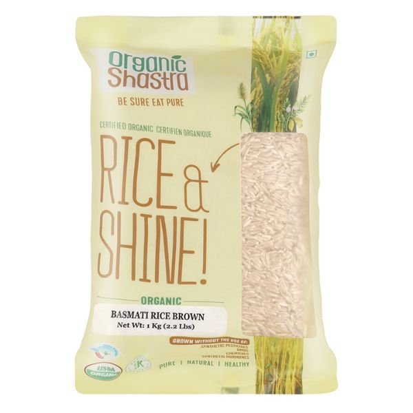 Basmati rice brown-front-organic shastra