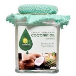 Organic Extra Virgin Cold Pressed Coconut Oil ,For Skin, Hair, Oral Care & Cooking 400 ml front-farm2mumma