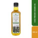 Cold Pressed Sesame Oil 500ml front-Jivika organics