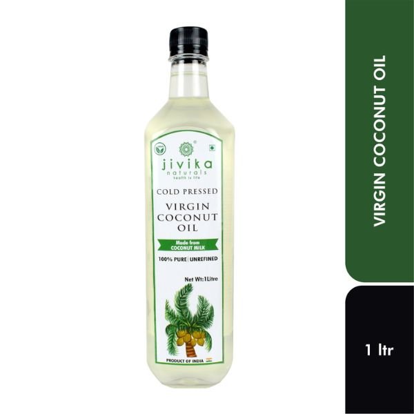 Virgin Coconut Oil 1ltr front-Jivika organics
