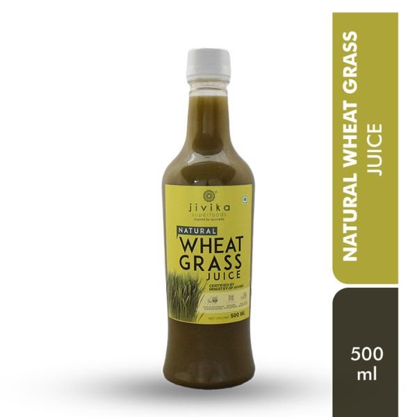 Wheatgrass Juice 500 ml-front-jivika organics
