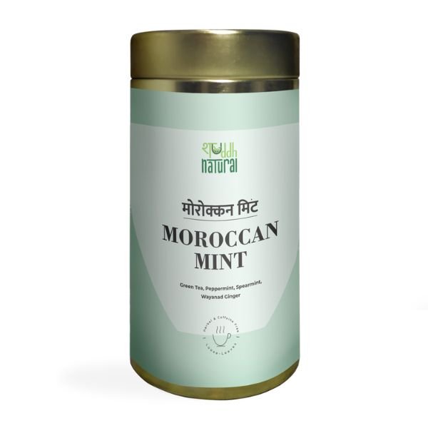 Morocan Mint Green Tea 75 gm-front1- Shuddh Natural