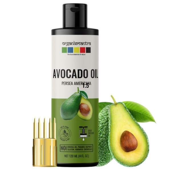 Organix Mantra Avocado Oil for Hair Growth, Moisturizing Skin & Face Massage 100% Pure, Natu