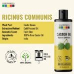 Castor Oil, 100% Pure, Natural & Cold Pressed Organic Oil, 120 ml x 2-2