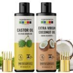 Extra Virgin Coconut Oil, Castor Oil, Cold Pressed Organic Oil, 120 ml x 2-3-organix mantra