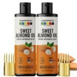 Organix Mantra Sweet Almond Oil for Hair, Body & Face Nourishment 100% Pure, Natural & Cold Press