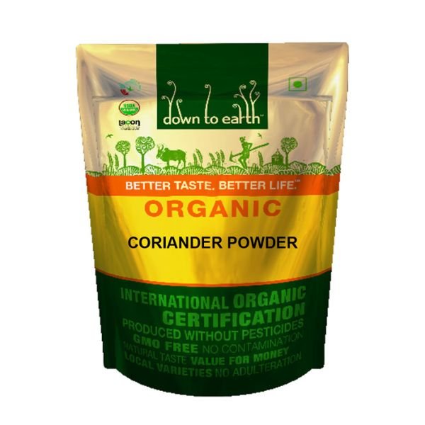 Organic Orion- Down To Earth Coriander Powder 100 gm front