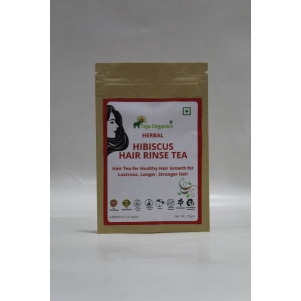 Hibiscus Hair Rinse Tea 20 gm front-Teja organics