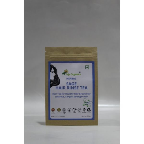 Sage Hair Rinse Tea 20 gm front-Teja organics