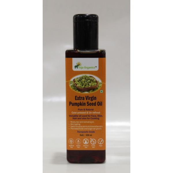 Extra Virgin Pumpkin Seed Oil 100 ml-front-Teja Organics