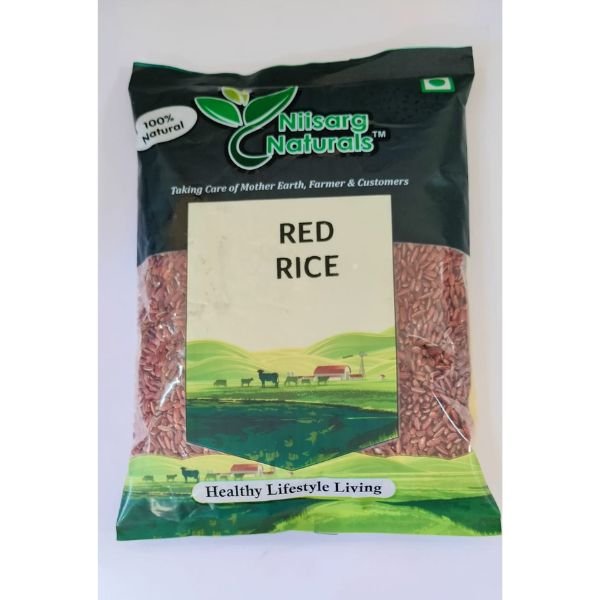 Red Rice-500 gm front-Nisarg naturals