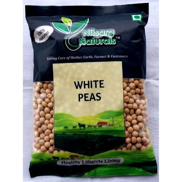 White Peas - 500 gm-front-Nisarg natural