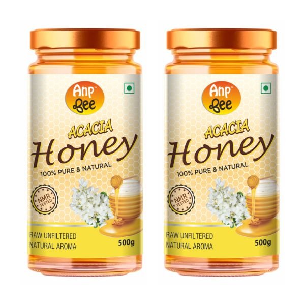 Organic Acacia Honey (Pack of 2) 500 gm front-ANP-Bee