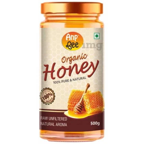 Organic Honey 500 gm-front-ANP-Bee