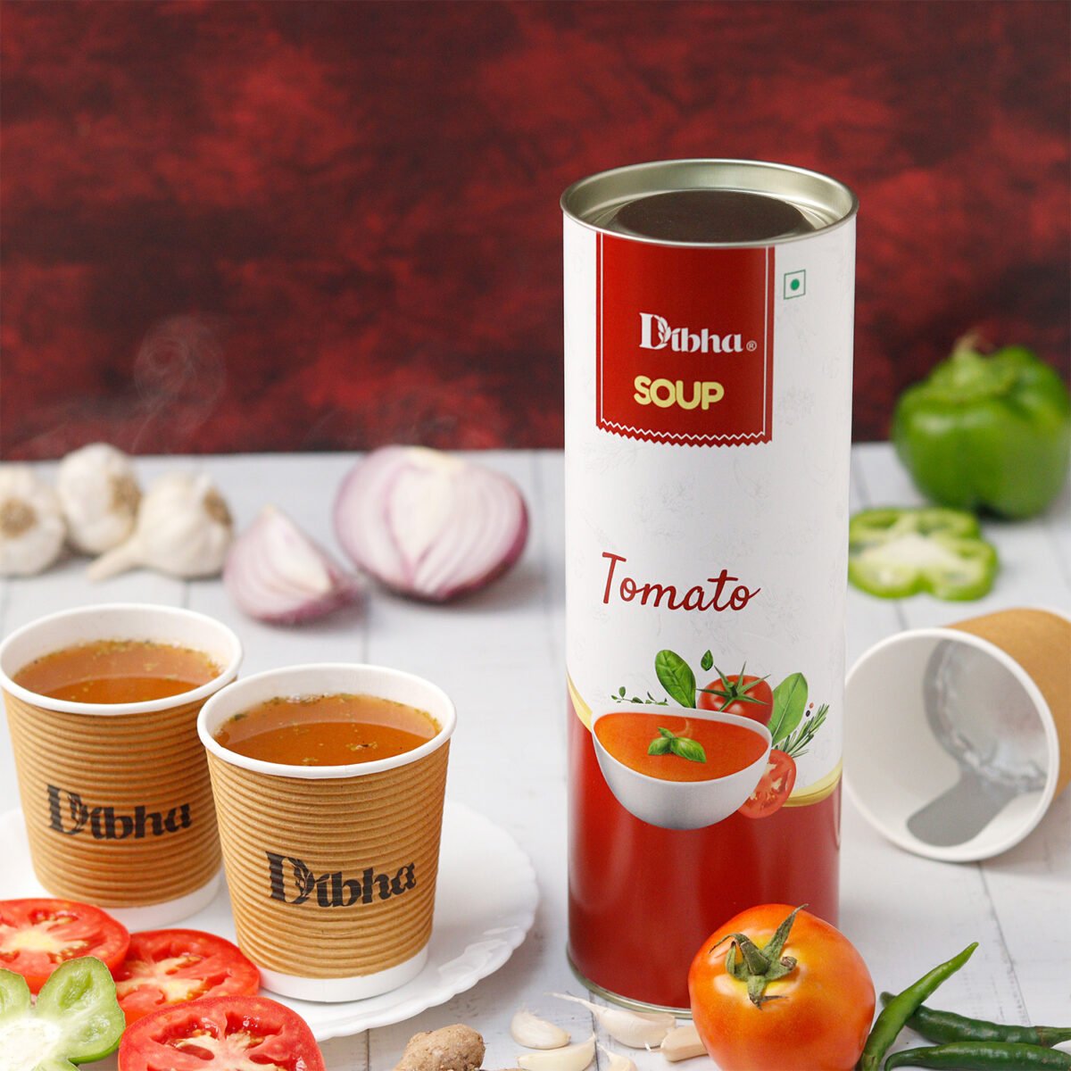 Honest Snacking Instant Ready Tomato Soup Cups (Pack Of 2) Total 140 gm front-dibha