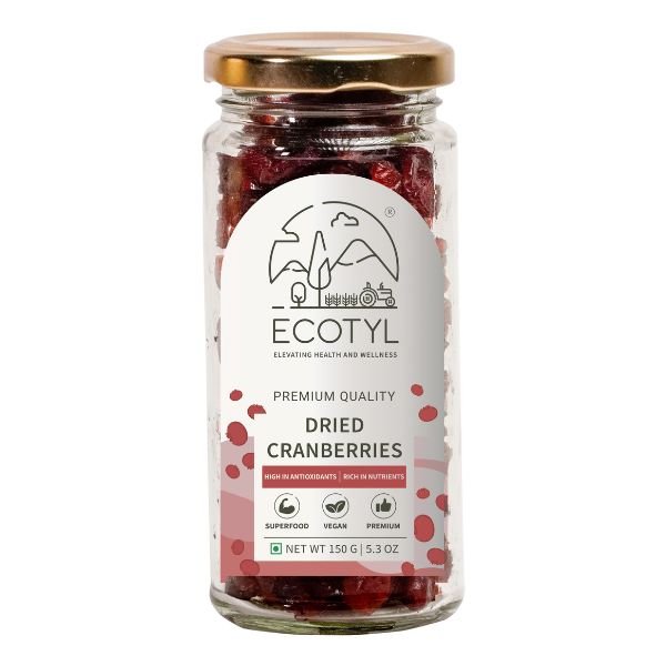 Dried Cranberries 150 gm-front-Ecotyl
