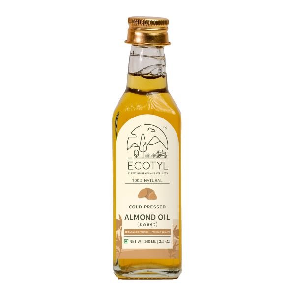 Cold Pressed Almond Oil - Sweet 100 ml-front- Ecotyl