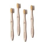 Bamboo Tooth Brush 4 pc-front-Ecotyl