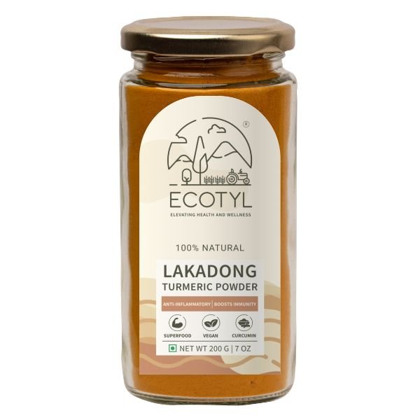 Lakadong Turmeric Powder 200 gm-front- Ecotyl