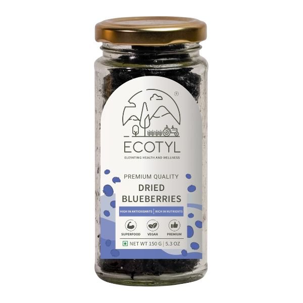 Dried Blueberries 150 gm-front-Ecotyl