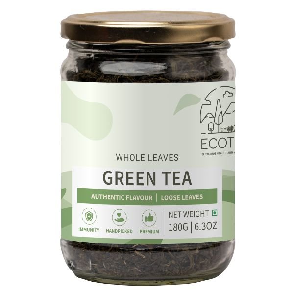 Green Tea Leaves 180 gm-front-Ecotyl