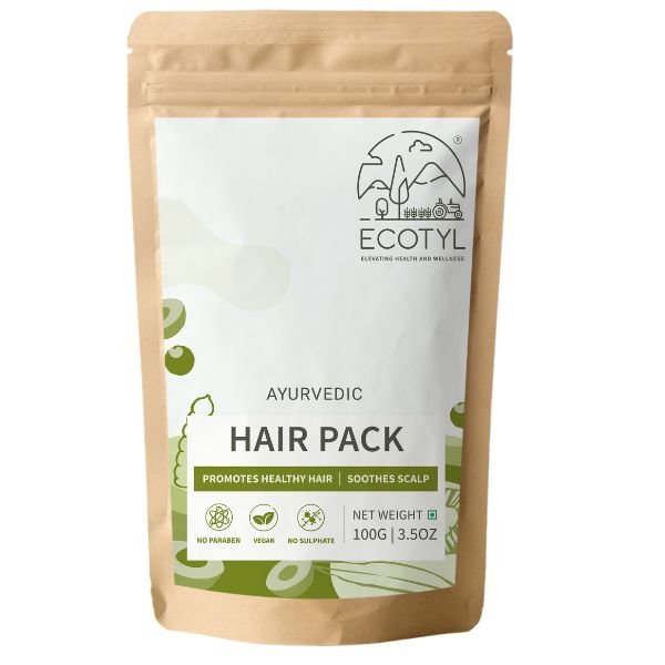 Ayurvedic Hair Pack 100 gm-front- Ecotyl